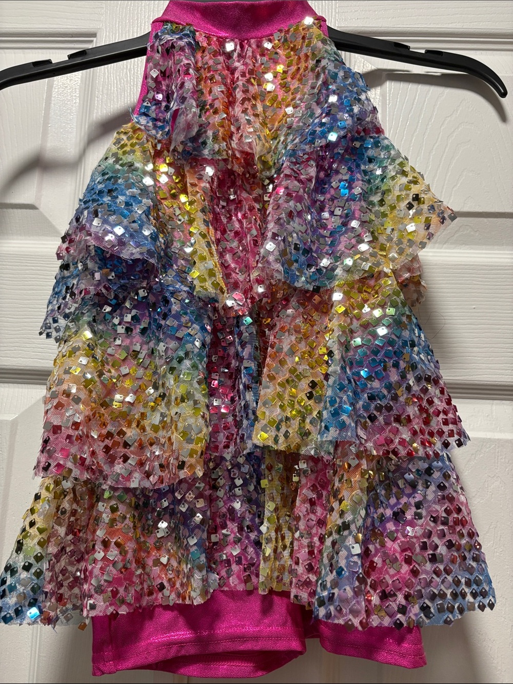 Girls' Rainbow Sequin Halter Tank Top